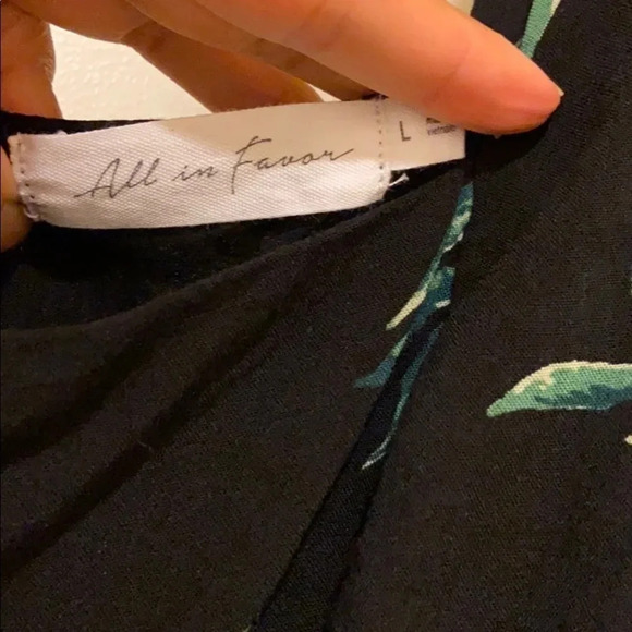 All in Favor Lemon Print Button Front Romper - Picture 3 of 5